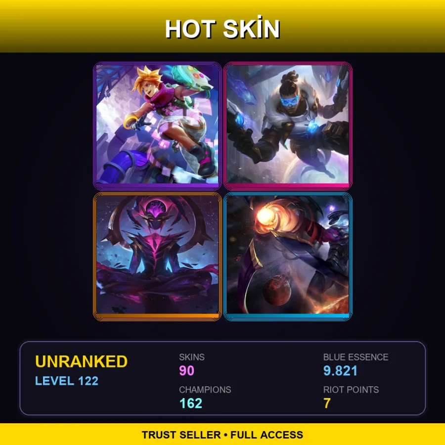 TW | Lv122 | Unranked | 90 Skin | 162 Champ