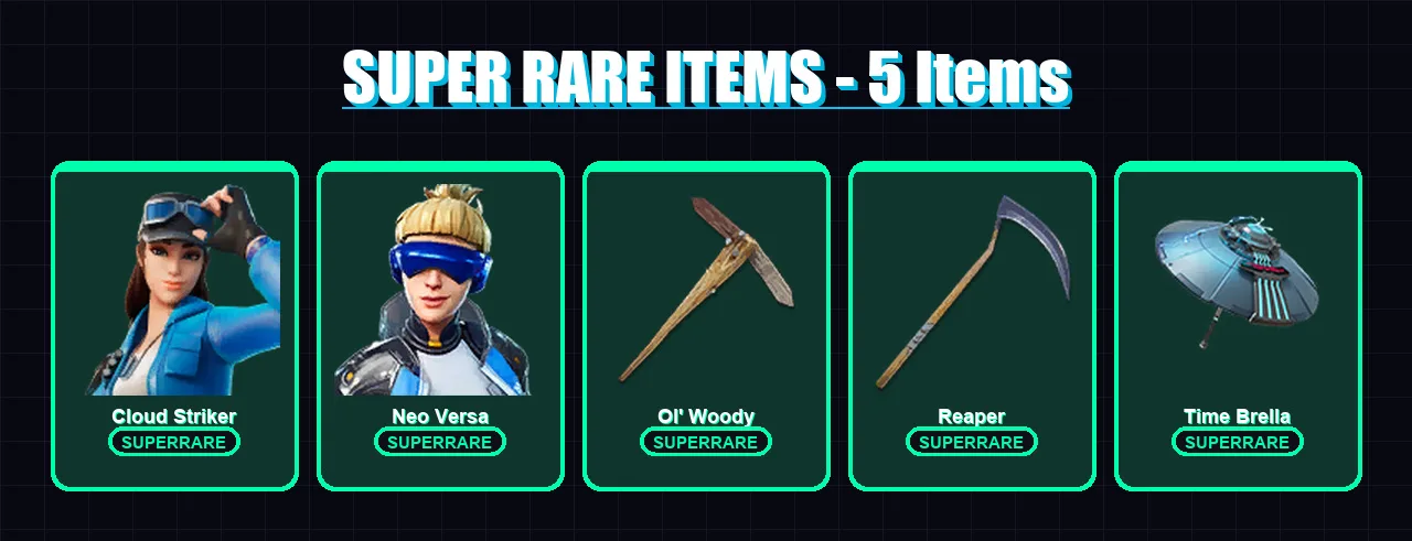 [PS4/PS5/XBOX/PC] | Cloud Striker | Neo Versa | Ruin | Fade | Galaxia | 161 skin | 179 pickaxe | 131 emote | 151 glider | Lv1991