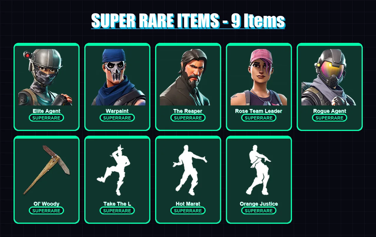 [PC/XBOX/PSN] | Elite Agent | Warpaint | The Reaper | Rose Team Leader | Rogue Agent | 17 skin | 28 pickaxe | 46 emote | 36 glider | Lv563 — Fortnite account