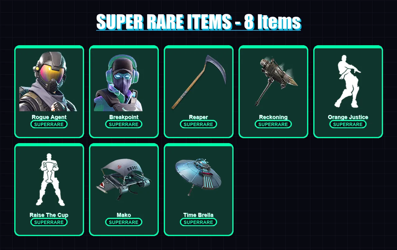 [PC/XBOX/PSN] | Rogue Agent | Breakpoint | Zenith | Drift | Luxe | 75 skin | 107 pickaxe | 106 emote | 111 glider | Lv2989