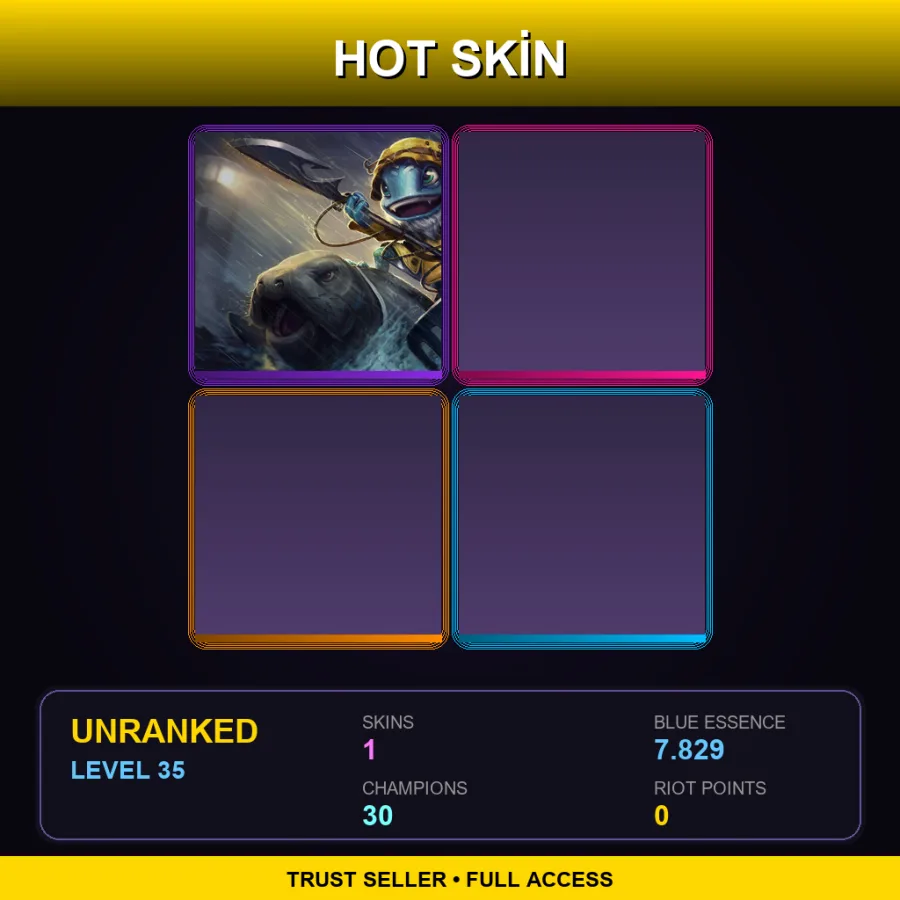 TR | Lv35 | Unranked | 1 Skin | 30 Champ