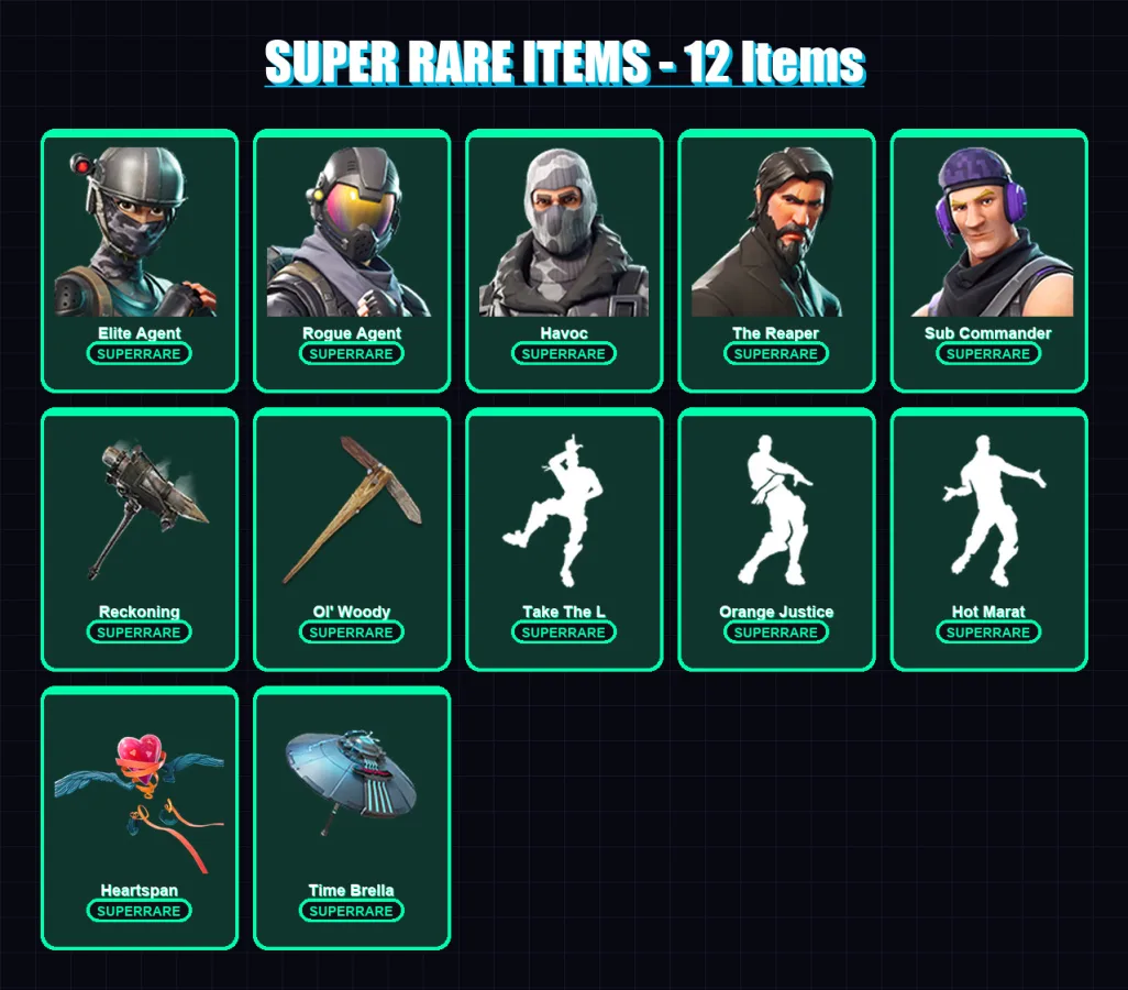 [PC/PSN] | Elite Agent | Rogue Agent | Havoc | The Reaper | Sub Commander | 77 skin | 54 pickaxe | 54 emote | 65 glider | Lv764