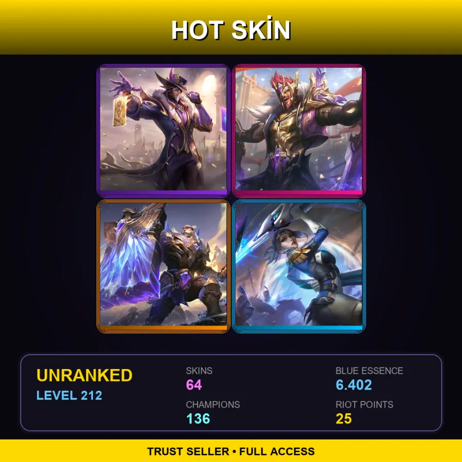 EUNE | Lv212 | Unranked | 64 Skin | 136 Champ — Mad Scientist Singed