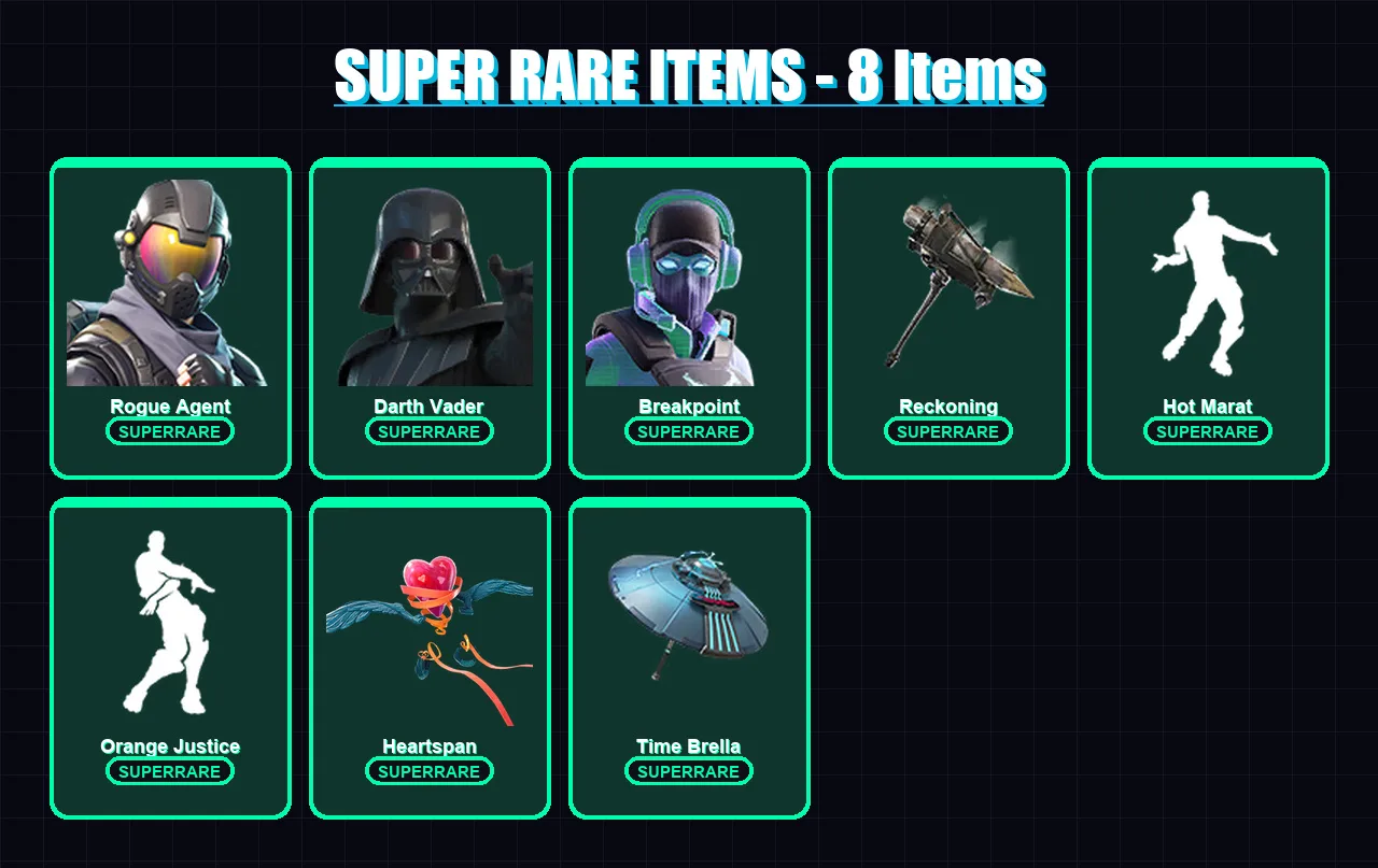 [PC/PSN] | Rogue Agent | Darth Vader | Breakpoint | Enforcer | Fate | 131 skin | 147 pickaxe | 145 emote | 131 glider | Lv2244 — Fortnite account