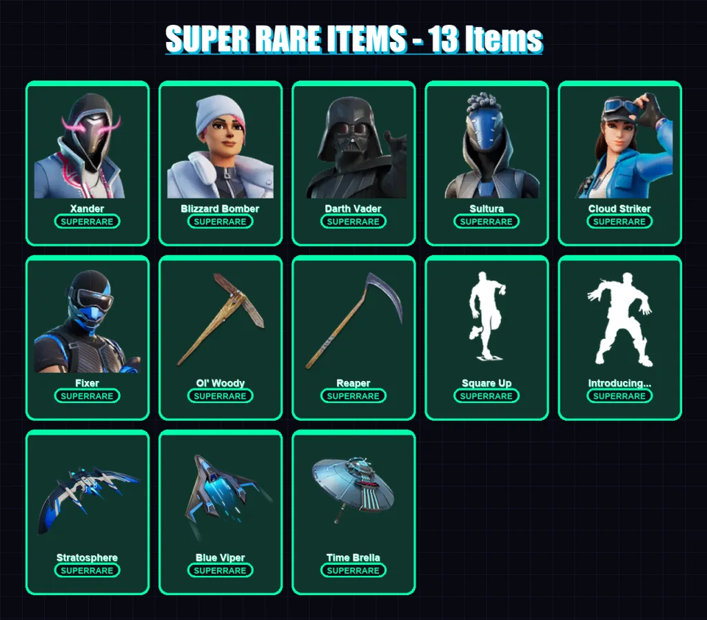 [PS4/PS5/XBOX/PC] | Xander | Blizzard Bomber | Darth Vader | Sultura | Cloud Striker | 314 skin | 336 pickaxe | 242 emote | 212 glider | Lv2818 — Fortnite account