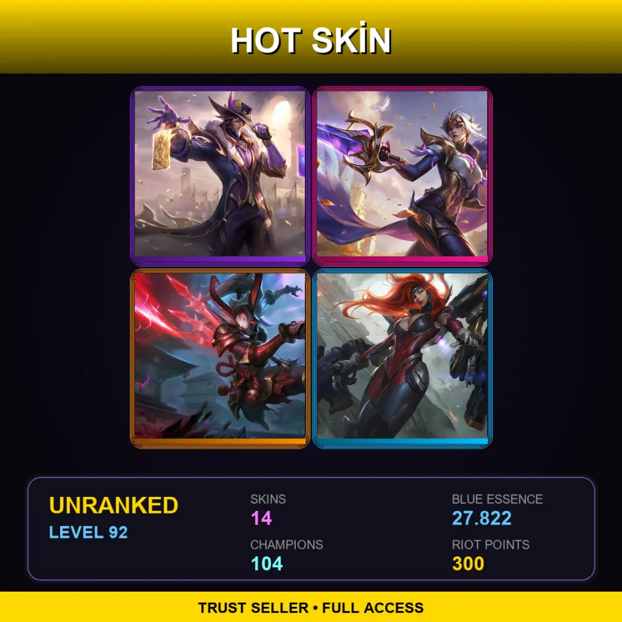 VN | Lv92 | Unranked | 14 Skin | 104 Champ — Psyops Samira