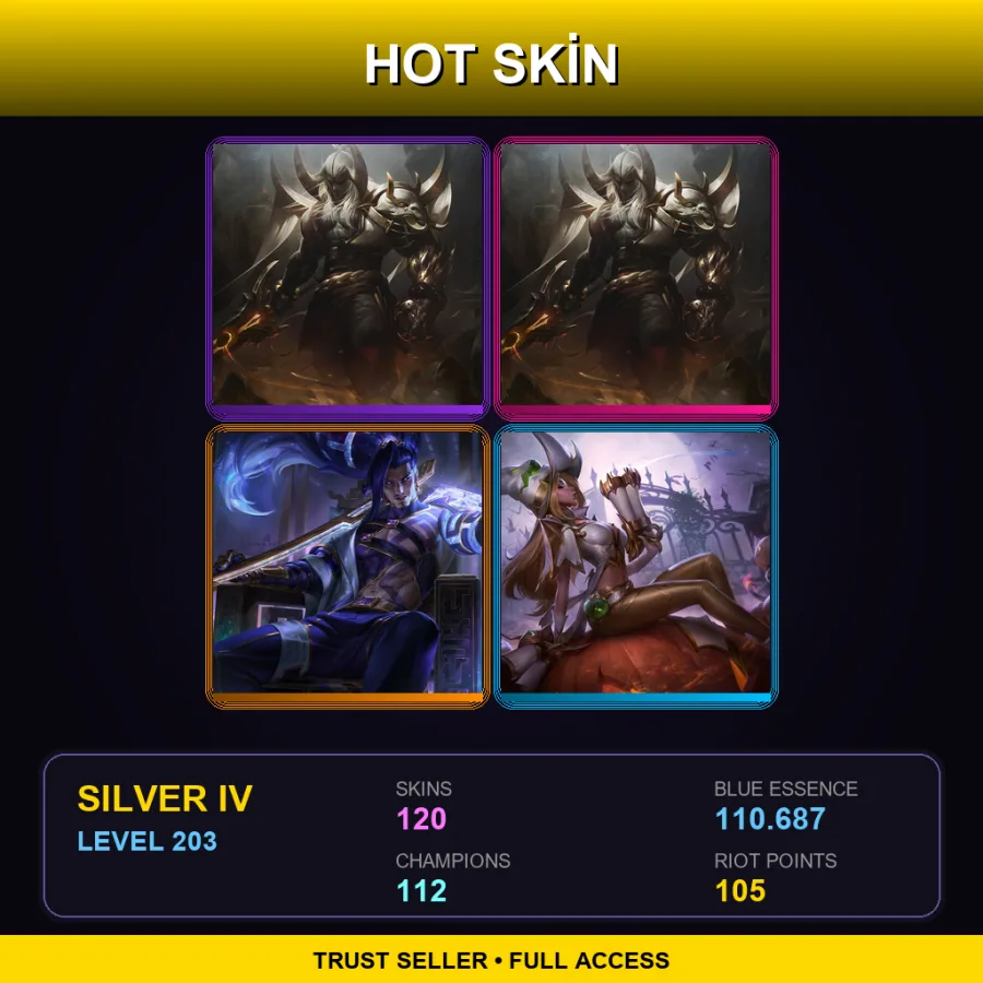 OCE | Lv203 | Silver IV | 120 Skin | 112 Champ