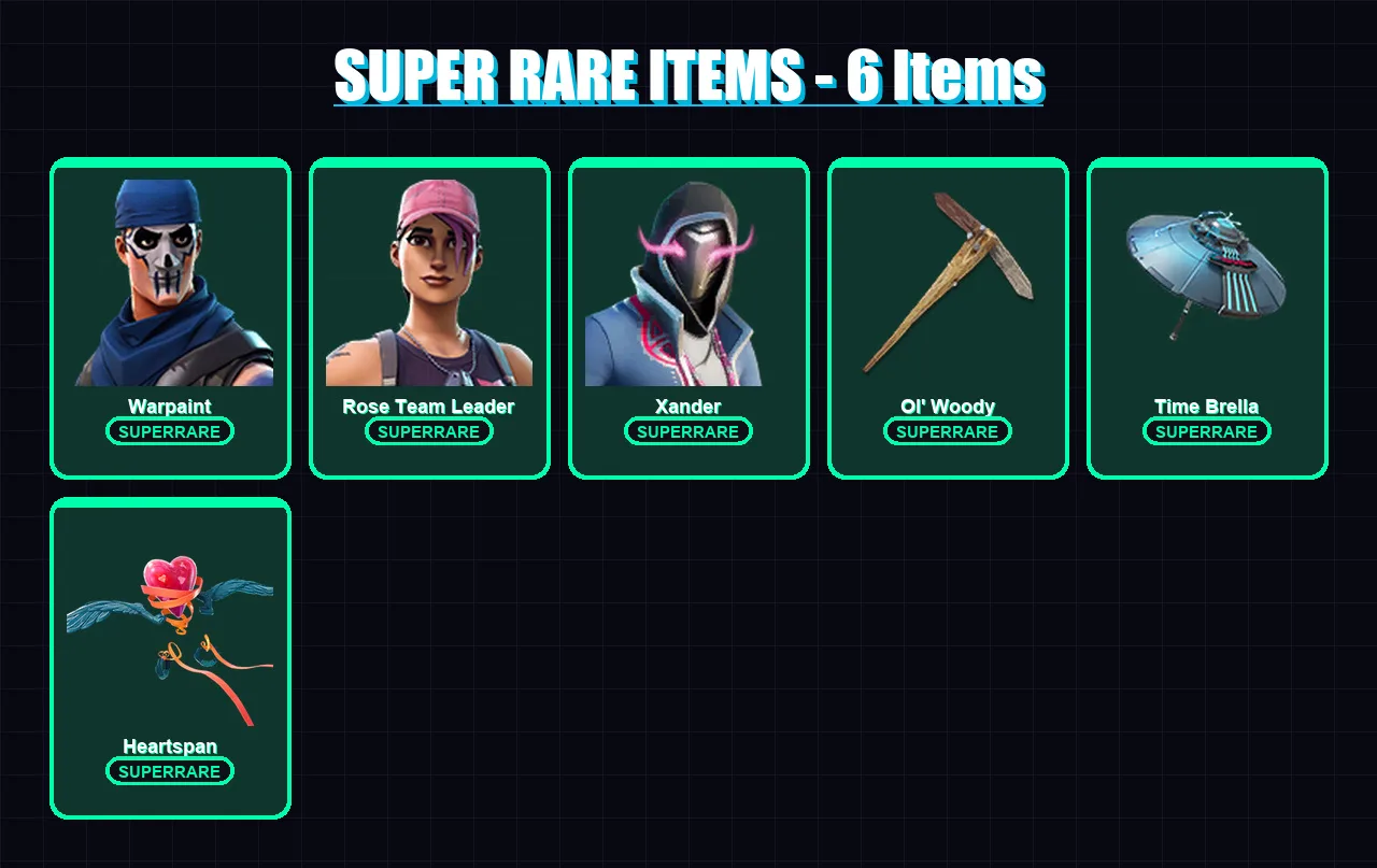 [PC/XBOX/PSN] | Warpaint | Rose Team Leader | Xander | Lynx | Nezumi | 31 skin | 33 pickaxe | 33 emote | 41 glider | Lv390
