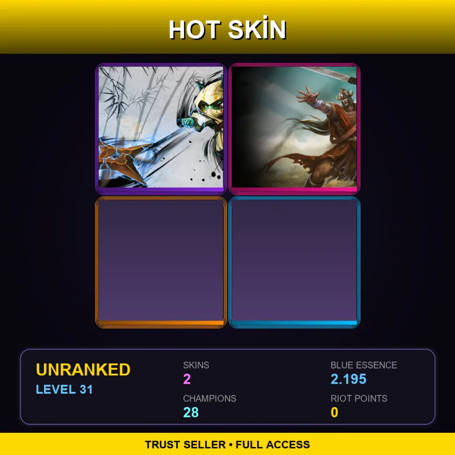 LAN | Lv31 | Unranked | 2 Skin | 28 Champ — Swamp Master Kennen