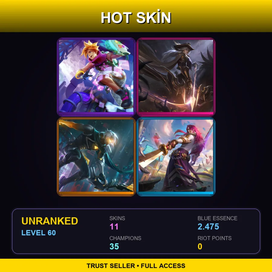 LAS | Lv60 | Unranked | 11 Skin | 35 Champ