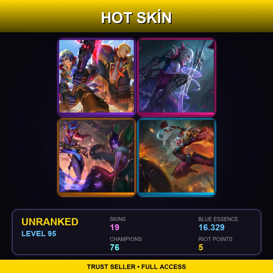 LAS | Lv95 | Unranked | 19 Skin | 76 Champ