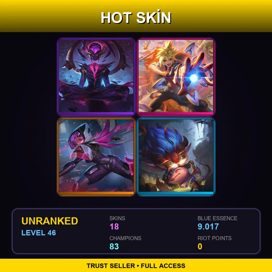 VN | Lv46 | Unranked | 18 Skin | 83 Champ