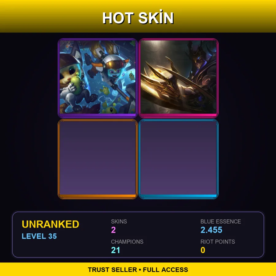 NA | Lv35 | Unranked | 2 Skin | 21 Champ