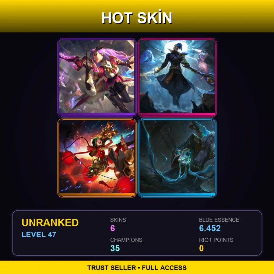 EUW | Lv47 | Unranked | 6 Skin | 35 Champ — Battle Queen Katarina
