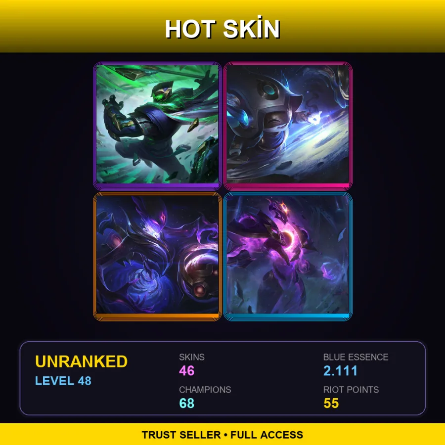 EUW | Lv48 | Unranked | 46 Skin | 68 Champ