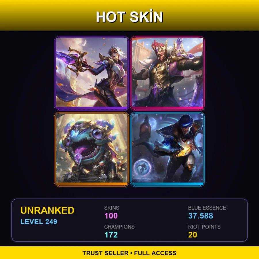 EUW | Lv249 | Unranked | 100 Skin | 172 Champ — Cosmic Charger Hecarim