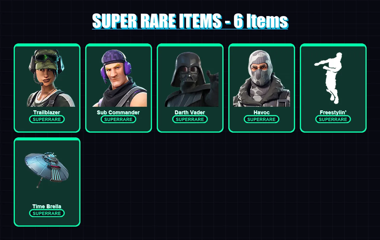 [PC/PSN] | Trailblazer | Sub Commander | Darth Vader | Havoc | Peter Griffin | 128 skin | 177 pickaxe | 110 emote | 139 glider | Lv3078