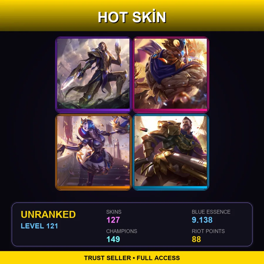 TR | Lv121 | Unranked | 127 Skin | 149 Champ