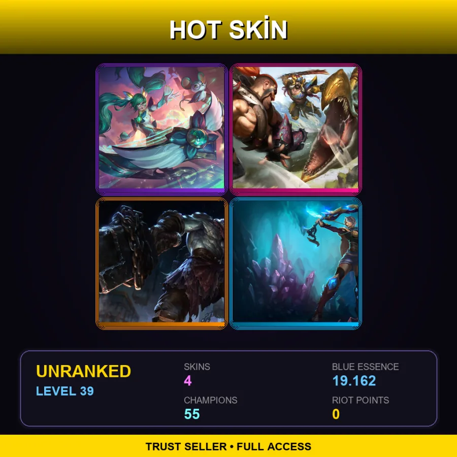 VN | Lv39 | Unranked | 4 Skin | 55 Champ