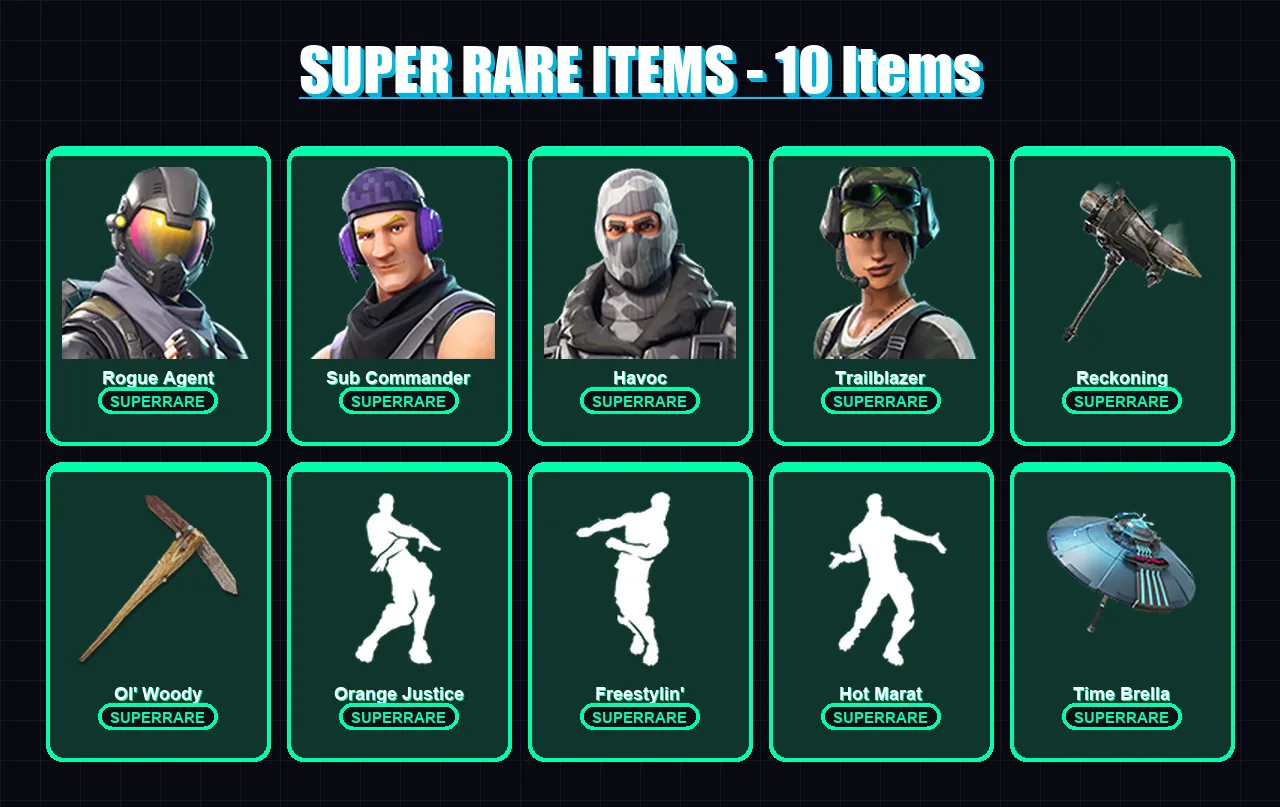[PC/PSN] | Rogue Agent | Sub Commander | Havoc | Trailblazer | Dire | 71 skin | 69 pickaxe | 92 emote | 71 glider | Lv1000