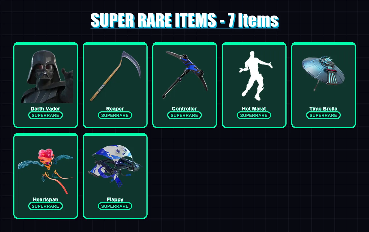 [PS4/PS5/XBOX/PC] | Darth Vader | Midas | Catalyst | Fade | Blackheart | 67 skin | 96 pickaxe | 83 emote | 95 glider | Lv1267