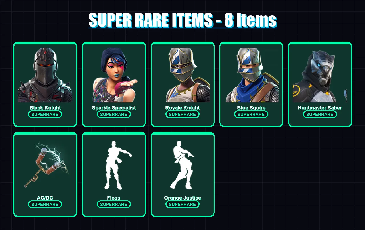 [PC/PSN] | Black Knight | Sparkle Specialist | Royale Knight | Blue Squire | Huntmaster Saber | 21 skin | 17 pickaxe | 35 emote | 26 glider | Lv264
