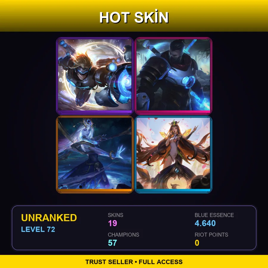 LAS | Lv72 | Unranked | 19 Skin | 57 Champ