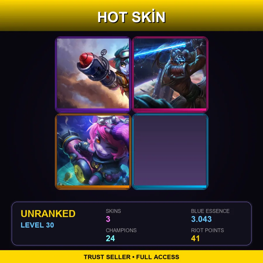 LAS | Lv30 | Unranked | 3 Skin | 24 Champ with Alistar
