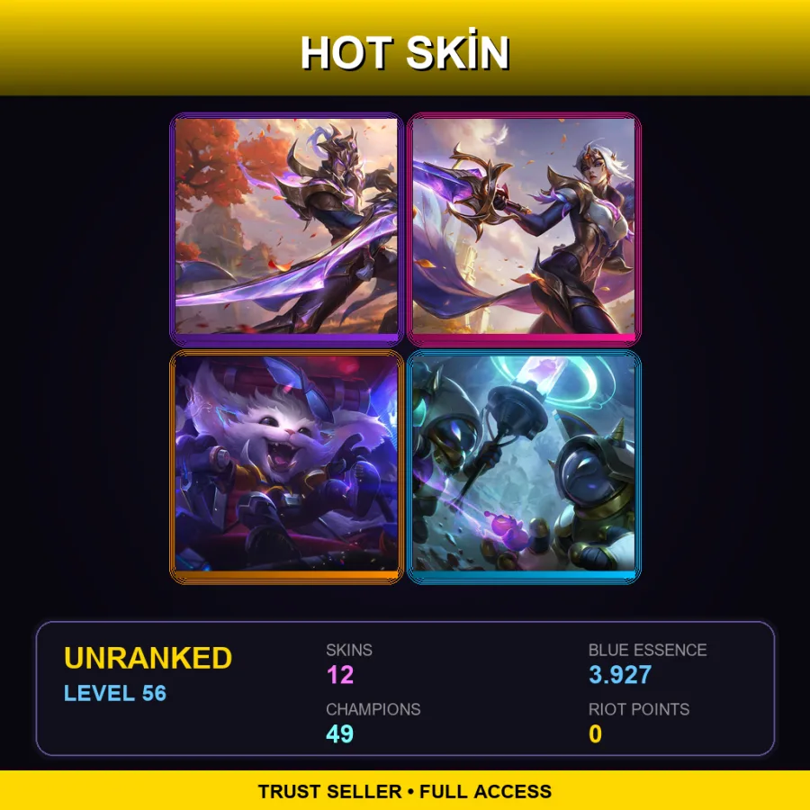 EUW | Lv56 | Unranked | 12 Skin | 49 Champ — Super Galaxy Gnar