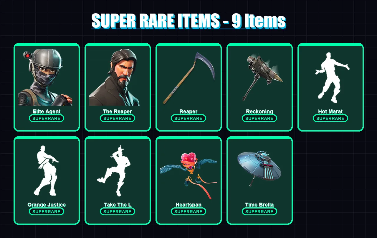 [PC/XBOX] | Elite Agent | The Reaper | Valor | Vendetta | Wild Card | 193 skin | 185 pickaxe | 158 emote | 165 glider | Lv2839