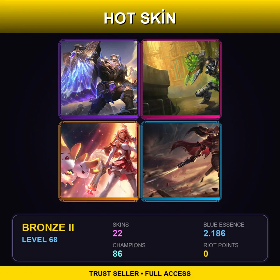 LAS | Lv68 | Bronze II | 22 Skin | 86 Champ