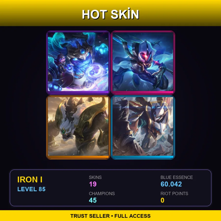 LAS | Lv85 | Iron I | 19 Skin | 45 Champ