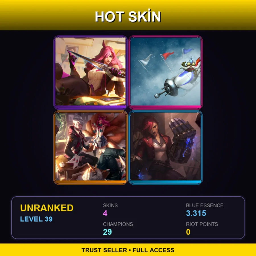 EUNE | Lv39 | Unranked | 4 Skin | 29 Champ with Annie