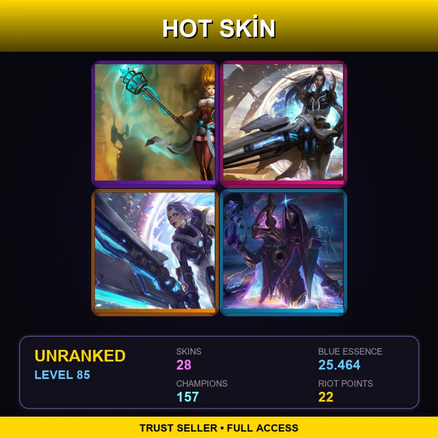 SG | Lv85 | Unranked | 28 Skin | 157 Champ — Order Of The Banana Soraka