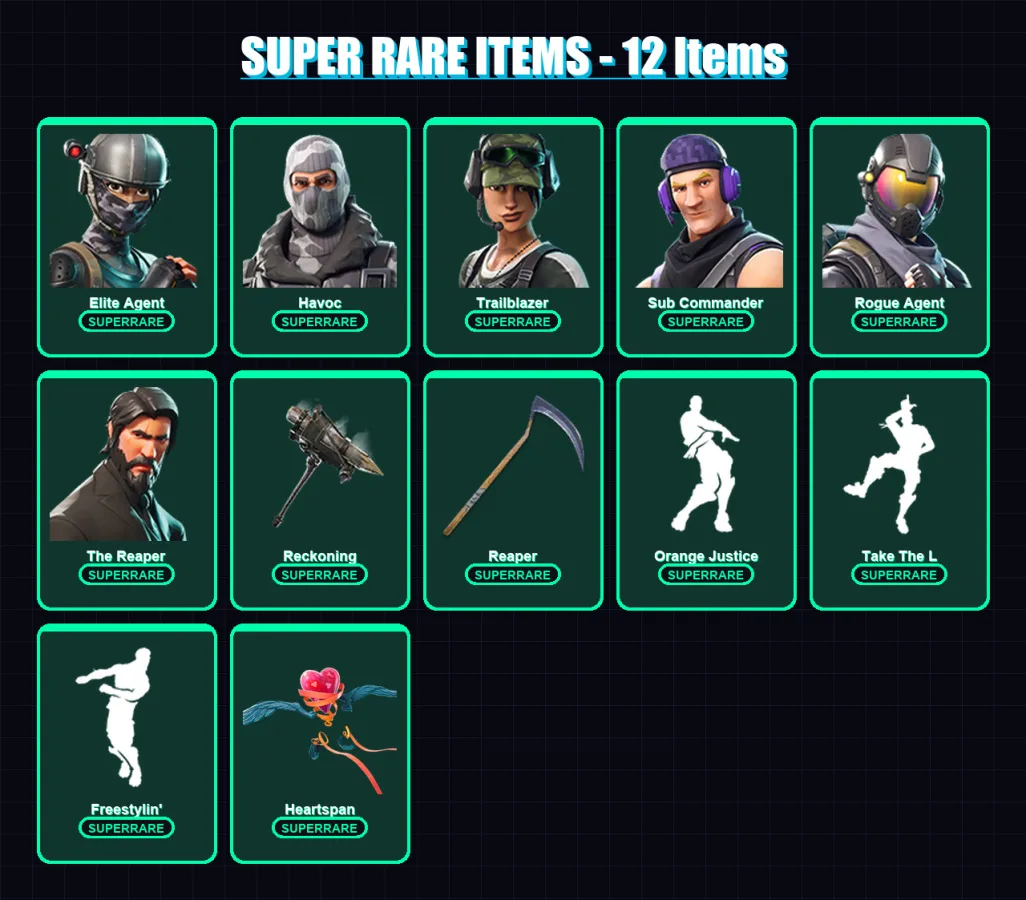 [PC/XBOX/PSN] | Elite Agent | Havoc | Trailblazer | Sub Commander | Rogue Agent | 36 skin | 21 pickaxe | 30 emote | 20 glider | Lv249