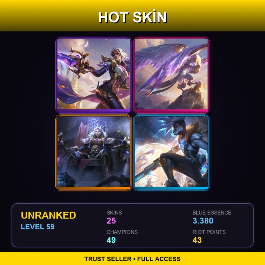 EUW | Lv59 | Unranked | 25 Skin | 49 Champ