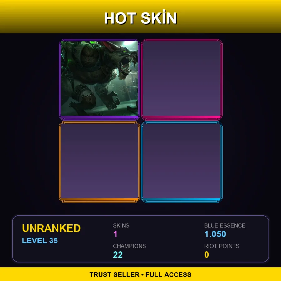 EUNE | Lv35 | Unranked | 1 Skin | 22 Champ