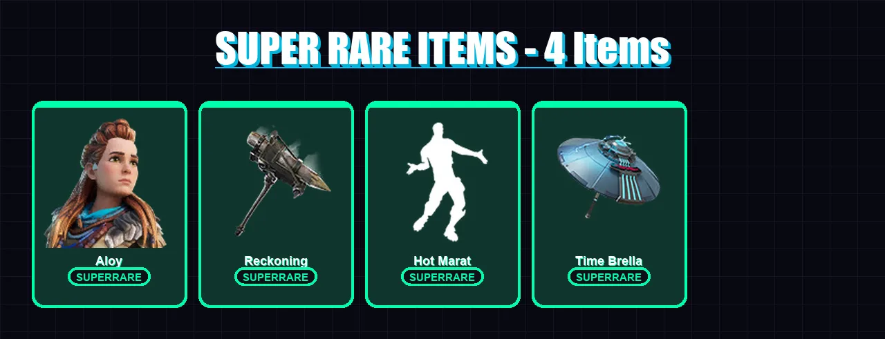 [PC/XBOX] | Aloy | Fade | Calamity | Raz | Joltara | 95 skin | 102 pickaxe | 78 emote | 79 glider | Lv1046