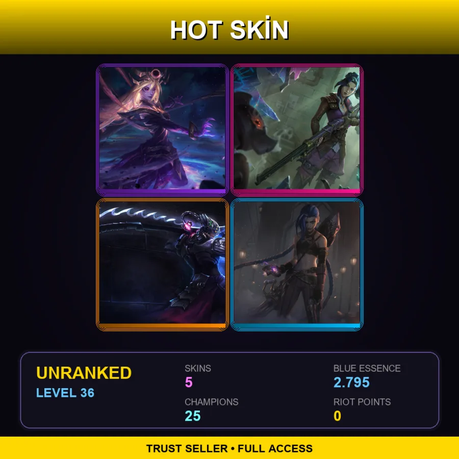 LAS | Lv36 | Unranked | 5 Skin | 25 Champ — Headhunter Master Yi