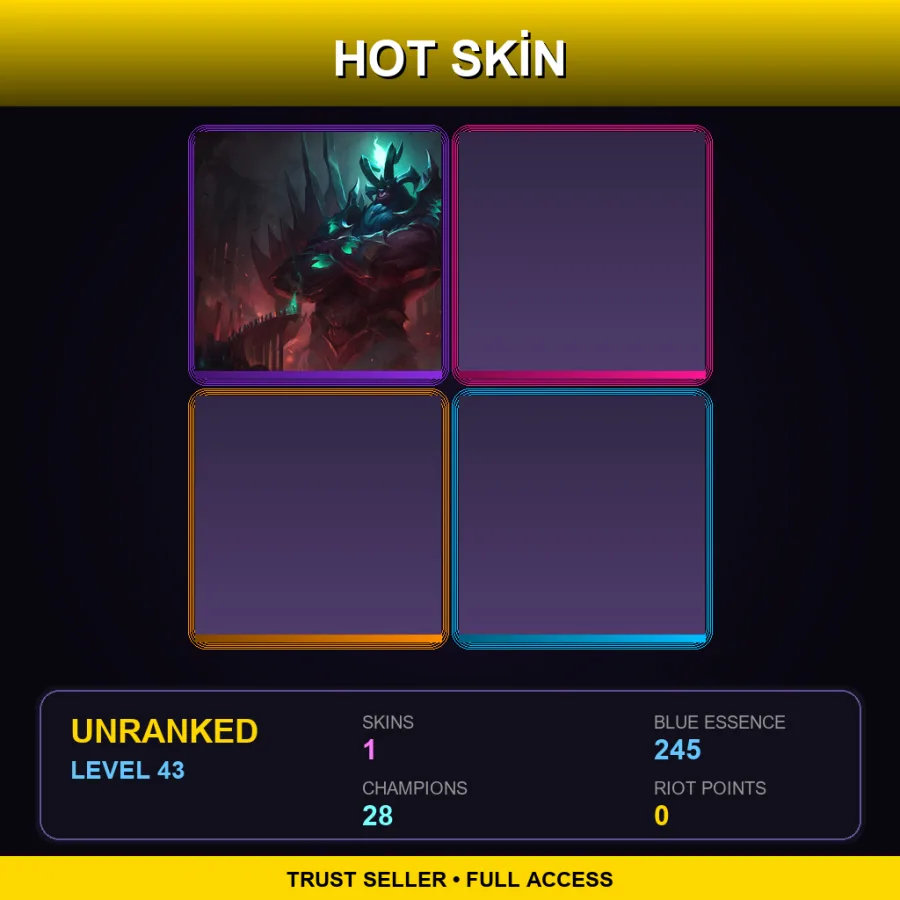LAS | Lv43 | Unranked | 1 Skin | 28 Champ