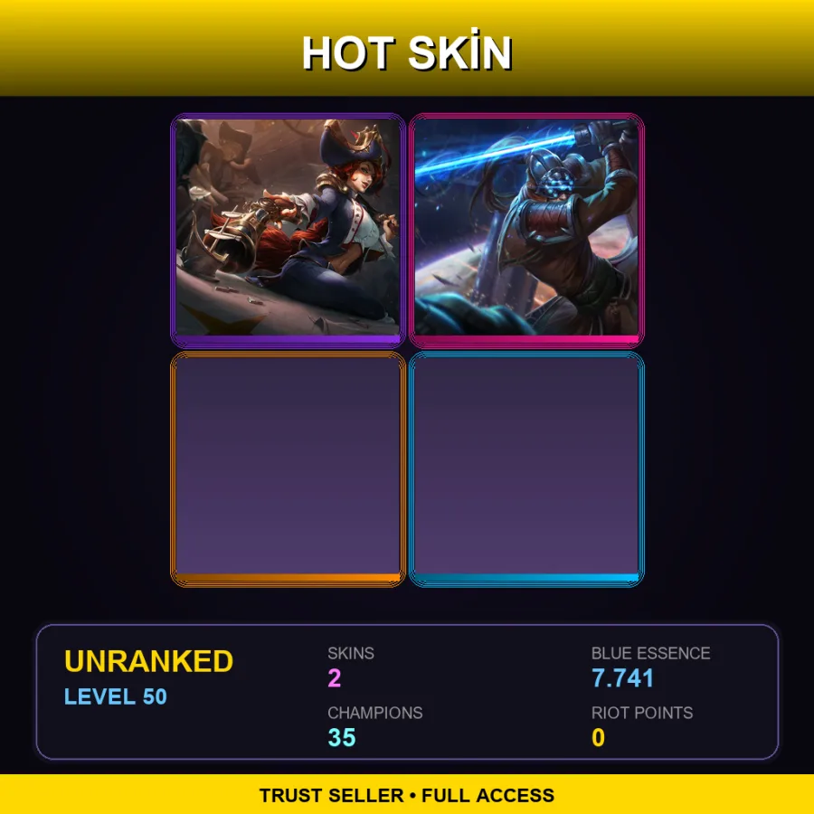 LAN | Lv50 | Unranked | 2 Skin | 35 Champ