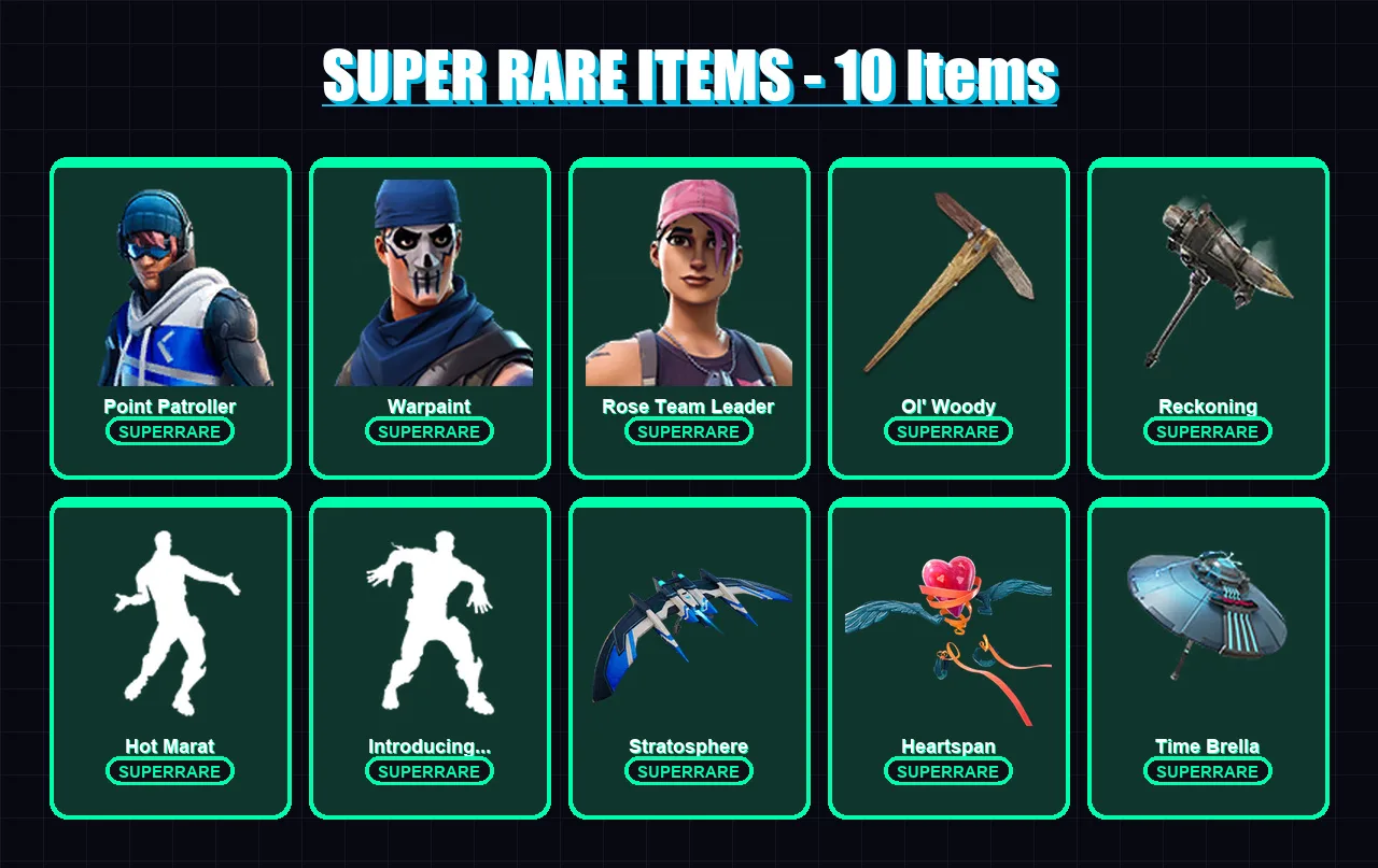 [PS4/PS5/XBOX/PC] | Point Patroller | Warpaint | Rose Team Leader | Midas | Fade | 40 skin | 73 pickaxe | 66 emote | 79 glider | Lv1167 — Fortnite account