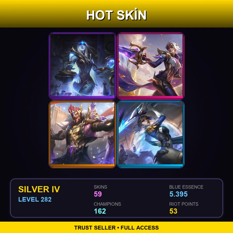LAS | Lv282 | Silver IV | 59 Skin | 162 Champ