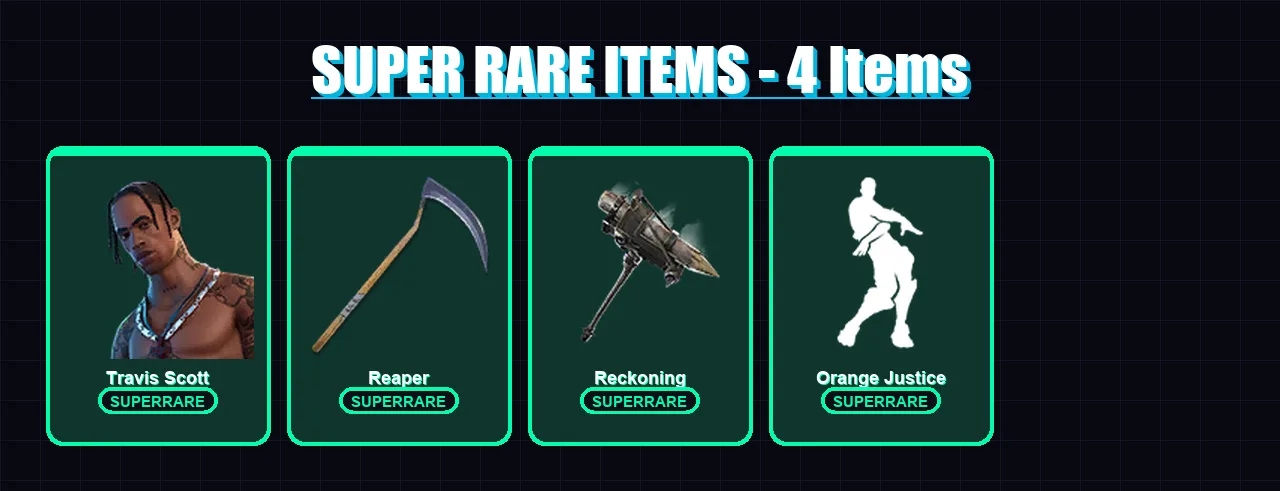[PC/PSN] | Travis Scott | Calamity | Gear Specialist Maya | Wukong | Omega | 41 skin | 43 pickaxe | 36 emote | 41 glider | Lv457