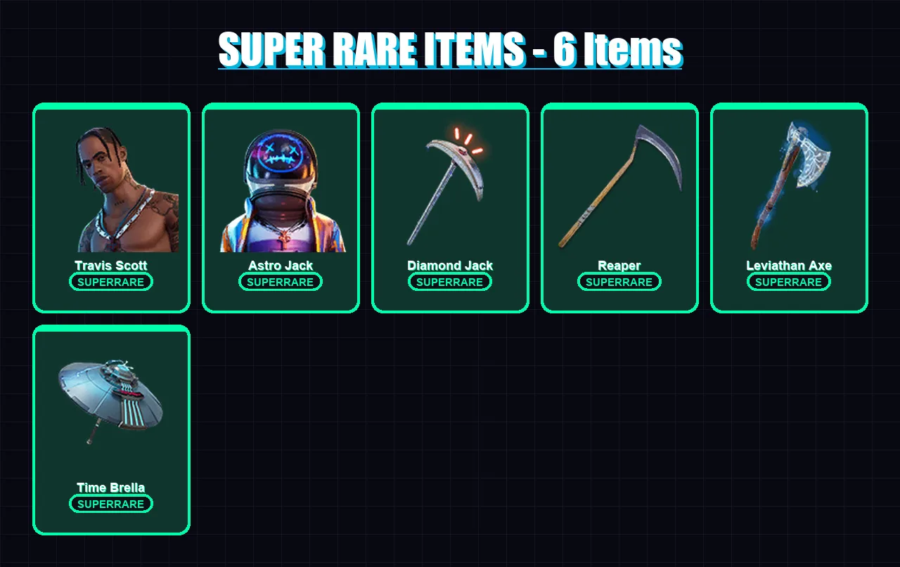 [PS4/PS5/PC] | Travis Scott | Astro Jack | Ronin | Galaxy Scout | The Scientist | 174 skin | 189 pickaxe | 170 emote | 163 glider | Lv2559