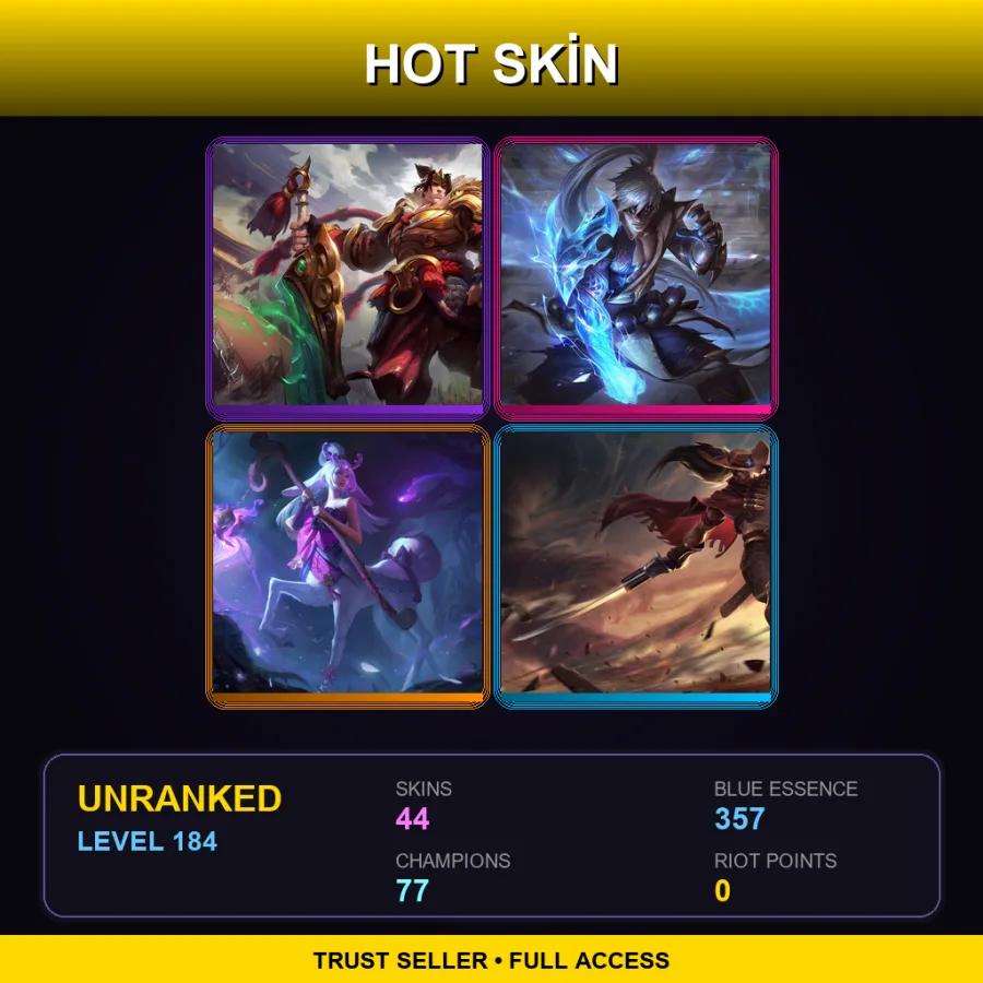 SG | Lv184 | Unranked | 44 Skin | 77 Champ — Lunar Beast Viego