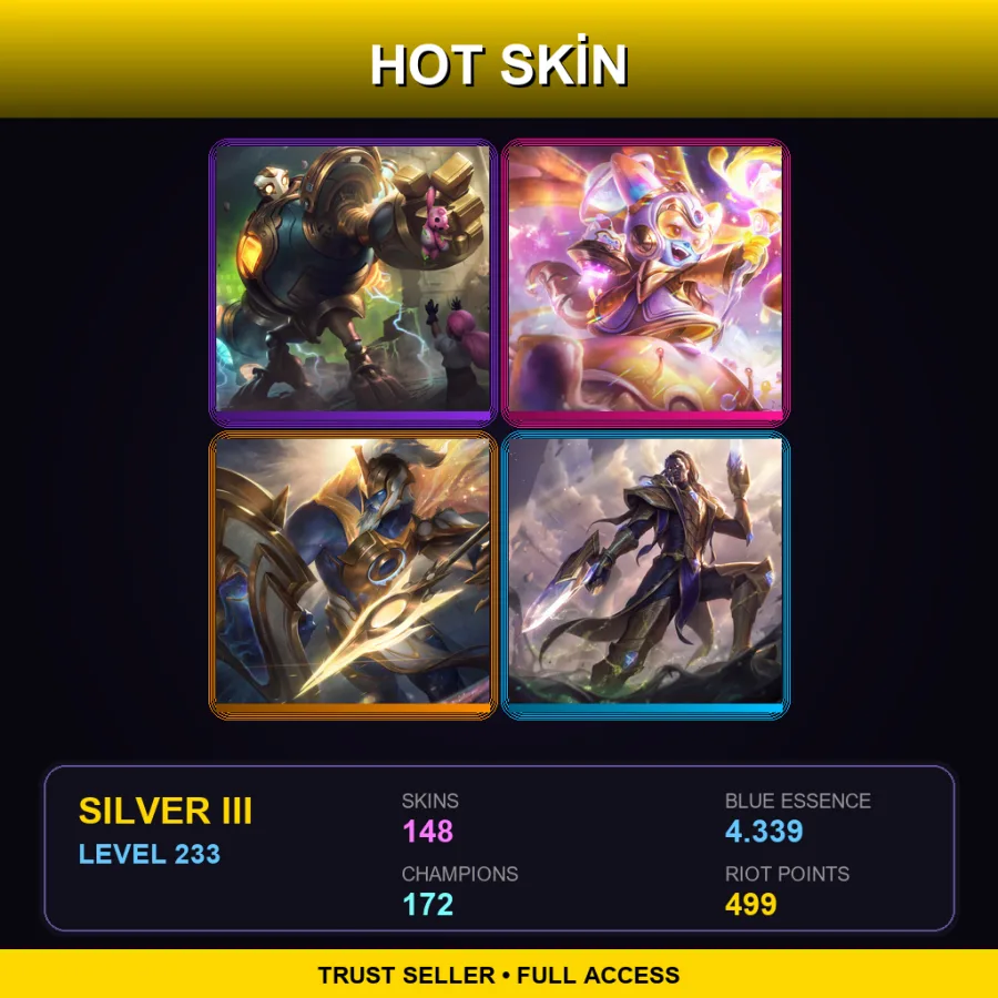 BR | Lv233 | Silver III | 148 Skin | 172 Champ