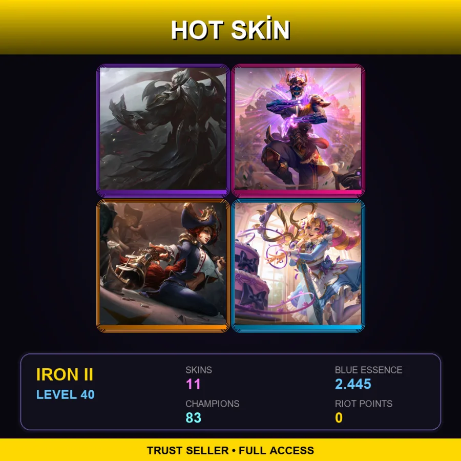 TR | Lv40 | Iron II | 11 Skin | 83 Champ — Cafe Cuties Gwen