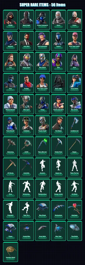 [PS4/PS5/XBOX/PC] | IKONIK | OG Skull Trooper | Black Knight | Carbon Commando | Havoc | 492 skin | 428 pickaxe | 358 emote | 317 glider | Lv3871