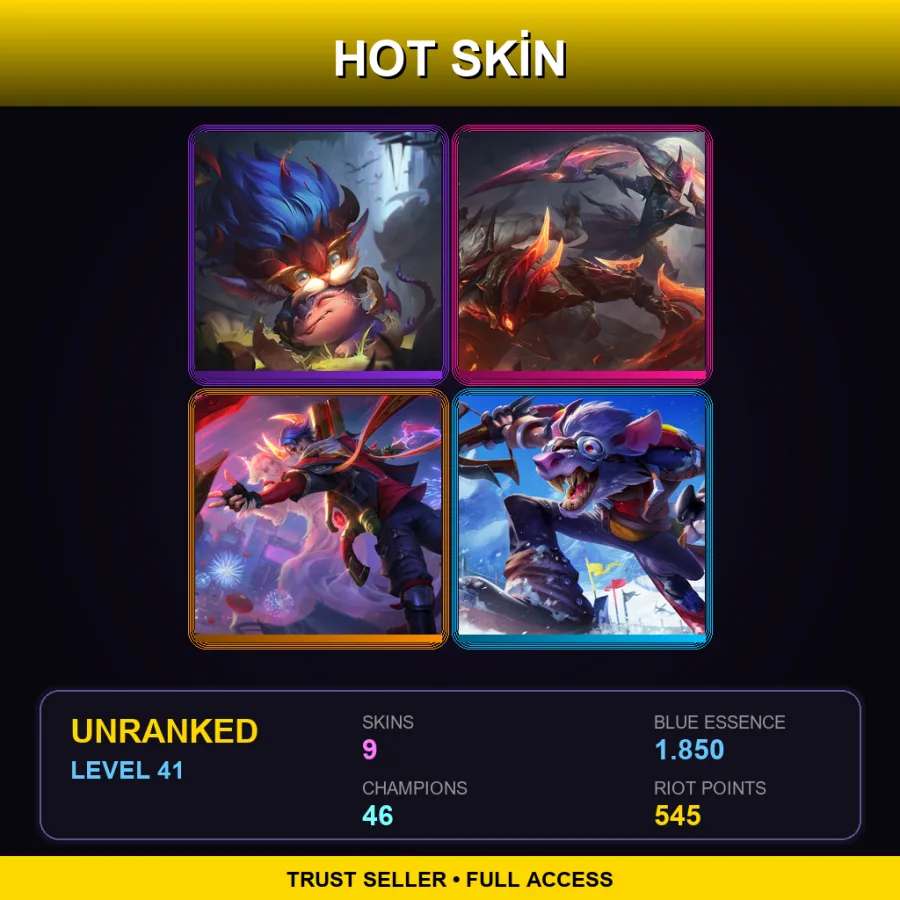 LAN | Lv41 | Unranked | 9 Skin | 46 Champ — Whistler Village Twitch